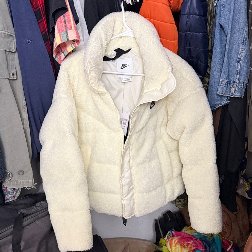 Nike Women's Off-White Puffer Jacket